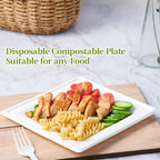 150 Piecs Compostable Square Paper Plates, 10 inch - Image 5