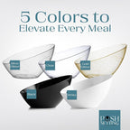 5 Pack Gold Plastic Angled Serving Bowl Disposable - Image 7
