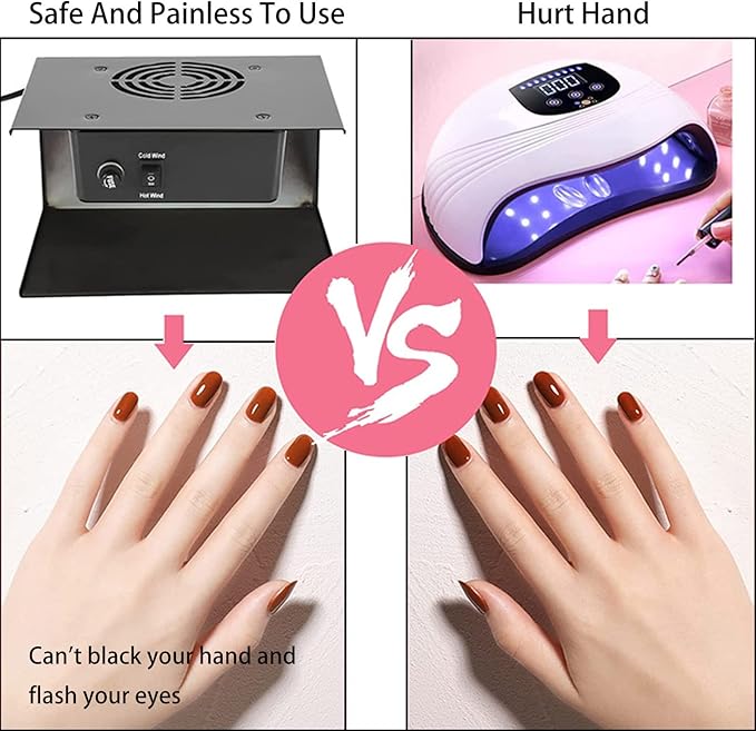Nail Dryer for Gel and Regular Polish,Professional 300W Nail Polish Dryer Nail Fan Dryer Blower with Hot and Cool Air for Manicure Nail Art Salon