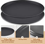 FillTouch 2 Pcs Restaurant Serving Trays PP Plastic Non Slip Rubber Lined Large - Image 5