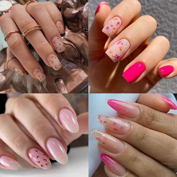 1 Boxes Dried Flowers for Nail Art,Colorful Dry Flowers Mini Real Natural Flowers Nail Stickers DIY Mini Mix Flower Petals Nail Art Supplies for Summer Acrylic Nails Design Manicure Accessories