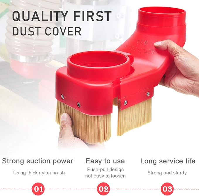 Daedalus NL330 CNC Dust Shoe, 70mm, Red