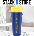VELOMIX 2 Pack 28oz Protein Shaker Bottle - Image 6