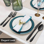 LIANYU 36-Piece Black Flatware Set - Image 3