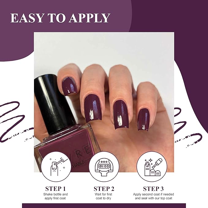 VIVRE Cosmetics Quick Dry Shiny Halal Nail Polish For Girls, Vegan Non Toxic Long Lasting, Certified Breathable and Water Permeable - Under the Stars