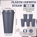 Domensi 15 Pack Reusable Plastic Coffee Cups - Image 2