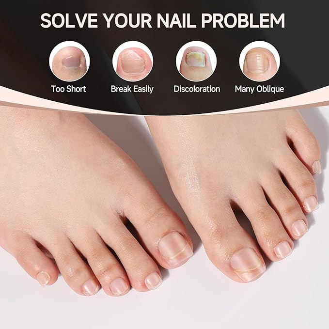 UNA GELLA Toe Nail Tips 504Pcs - Full Cover Matte Squavol Toe Nails Soft Gel Pre-file Gel Toe Nail Tips For Toe Nail Extensions Home DIY Nail Salon Soak Off 15 Sizes
