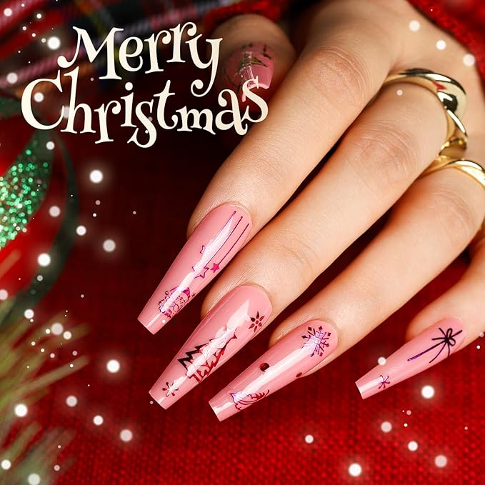 Teenitor 50 Sheets Nail Art Stickers, Rainbow Nail Stickers for Nail Art Nail Decals for Kids, Women, Fingernail in Halloween Christmas, Nail Supplies