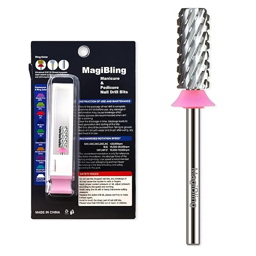 Professional Small Barrel Nail Drill Bits Flat Top, 3/32'' Safety Tungsten Carbide Bits, Two-Way Rotation, Soft and Hard Gel Removal Polishing, Tech and Beginner Bits, Triple Coarse.