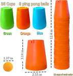 3-in-1 Cup Stacking Set; Toddler to Young Kids Quick Stacking Cups Game; - Image 2