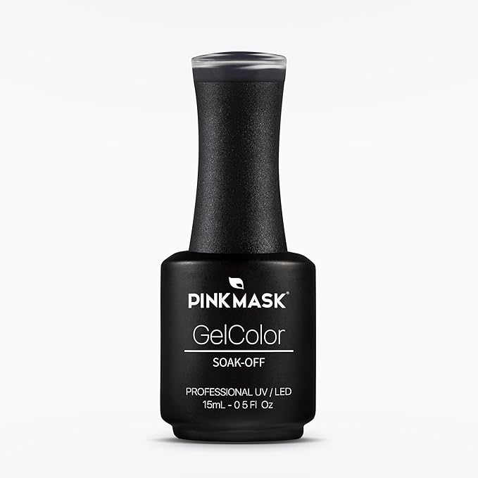 PINK MASK Gel Color Nail Polish Sherlock 15ml / o.5 oz - UV/LED Gel Polish, Non Wipe, Long Lasting, Soak Off Formula