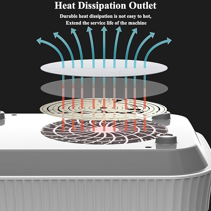 Winb Nail Dust Collector with Vacuum Fan - Professional Dust Extractor for Nail Tech, Powerful Suction & Ultra-Quiet | for Acrylic Nail Polishing