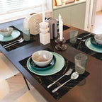 Fiokroo Golden Texture Marble Placemats Set of 4 Table Mats Table Tableware - Image 6
