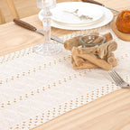 MLMW Boho Table Runner Farmhouse Burlap Small Table Runner Dresser Runner | - Image 3