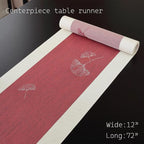 PIGCHCY Elegant Placemats with Matching Table Runner, Washable Durable Plastic - Image 2