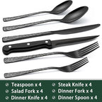EWFEN 24-Piece Black Silverware Set - Image 2
