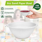 6 oz Small Disposable Bowls, 200 Pack Chili Disposable | Eco-friendly Sugarcane - Image 7