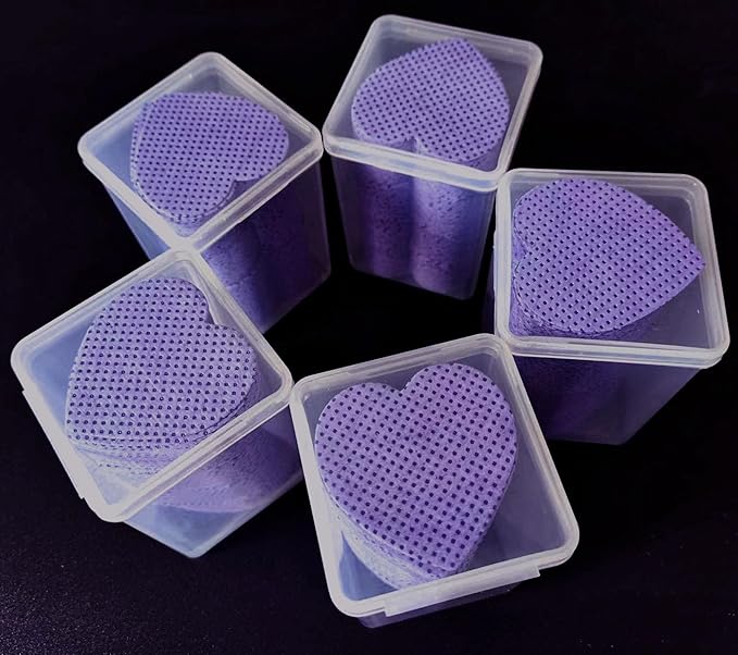 1000 PCS Nail Wipes, Lint Free Nail Polish Remover Wipes for Lash Extension, No Lint Eyelash Extension Glue Wipes, Absorbable Eyelash Extension Glue Cleaning Wipe for Gel Nail Polish Remover, Purple