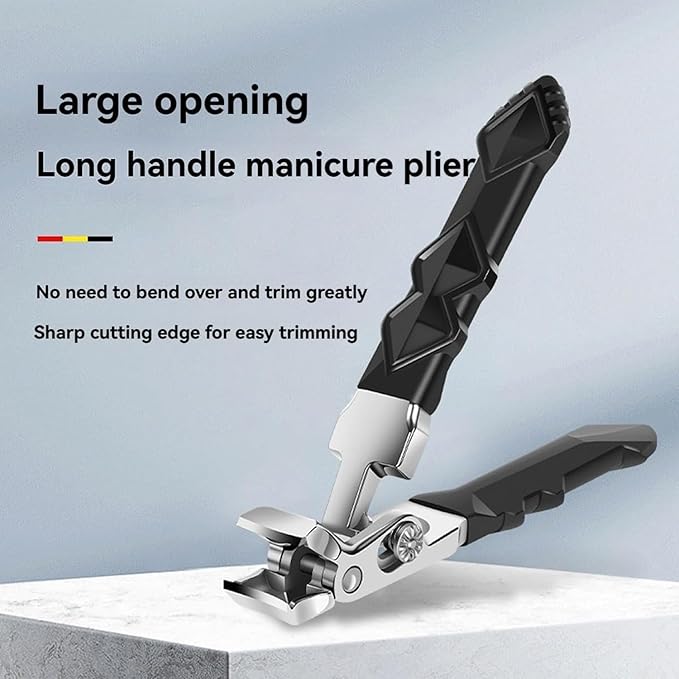 Goredny Orthoclip Nail Clippers for Thick Toenails, Toenail Clippers for Thick Toenails, Wide Jaw Opening 180° Slanted Nails Clippers with Anti-Slip Grip, Edgy Nails Clippers Cutters