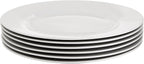 Amazon Basics 6-Piece White Dinner Plate Set, Microwave and Dishwasher Safe - Image 4