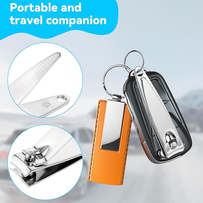 100 Pcs Nail Clippers Bulk for Men Women,Stainless Steel Portable Travel Fingernail Clipper,Flat Fingernail Clippers Sturdy Trimmer Pointed Manicure Care Tools