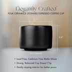 Folk Ceramics Leonard Ceramic Espresso Cups, Matte Black - Image 4