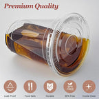 Charmount 50 Sets 16 oz Plastic Disposable Clear Cups - Image 3