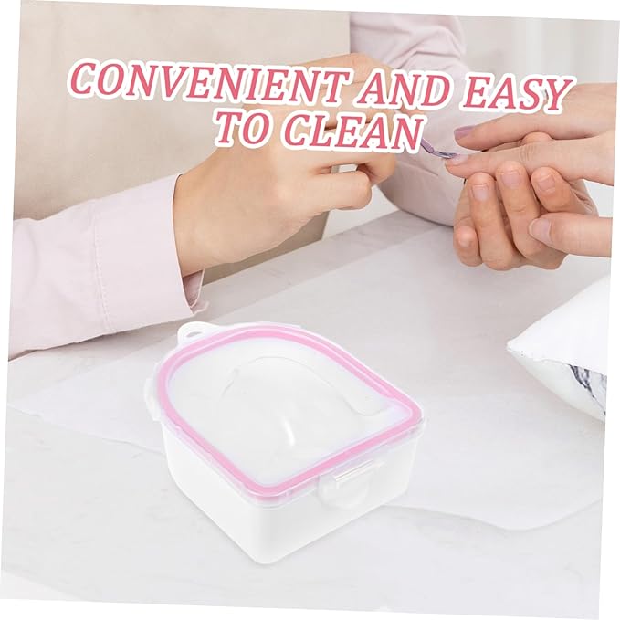 1set Nail Soak off Bowl and Manicure Tools Dual Hand Soaking Bowl for Cuticle Softening and Nail Care for Home Salon Use