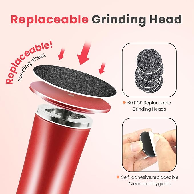 Electric Foot Callus Remover with 36 in 1 Pedicure Kit | Adjustable Speed | Mini Portable | 60 Pcs Sandpaper Discs | Professional Electric Callus Remover for Feet for Dead Skin and Calluses