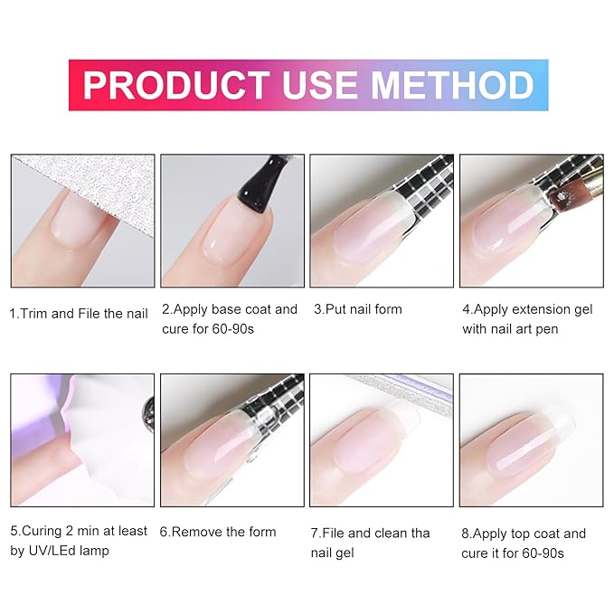 VENALISA Builder Nail Gel, 50ml Milky White Hard Gel for Nails Extension Gel Nail Polish Jelly Strengthener Gel Polygel Nail Art Manicure