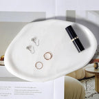 Luxurious White Marble Vanity Tray, Cloud Shape Serving Stone Key Tray - Image 7