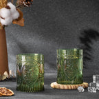 Qinyoung 24 Plastic Vintage Drinking Glasses 8.5oz Stemless Retro Embossed Wine - Image 4