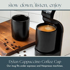 Folk Ceramics Dylan Cappuccino Cups, Whisper White, 8oz | Double Walled Ceramic - Image 6