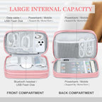 FYY Electronic Organizer, Travel Tech Pouch Bag, Waterproof, Double Layers - Image 3