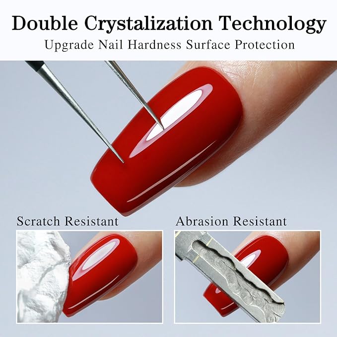 Double Rhythm 2 Pcs 15ML No Wipe Gel Top Coat and Base Coat Set Clear Glossy Gel Polish Kit Soak Off LED (Top Coat and Matte Coat)