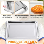 Funnymoom 12 Pack Stainless Baking Sheet Cookie Pans 12.2 x 8.3 x 0.8 Inch - Image 3