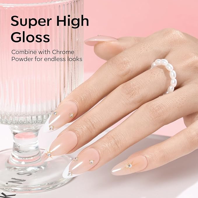 modelones French Tip Gel Nail Polish Set 2 Pcs 15ml White and Nude Pink French Manicure Kit Jelly Nude Soak Off U V LED Natural Base Color Gel Polish Nail Art Home DIY Gift for Women