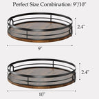 LAMU 2 Pack 9'' 10'' Lazy Susan Turntable Organizer - Image 2