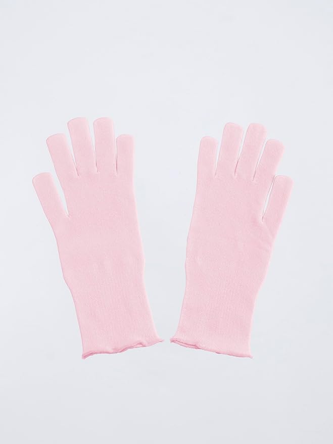 Viskin - Kids Seamless Gloves - Soft Viscose Hand Protection Large Size - Moisture Absorbing Comfort - Gentle Daily Hand Cover - Daily Protection - Pink