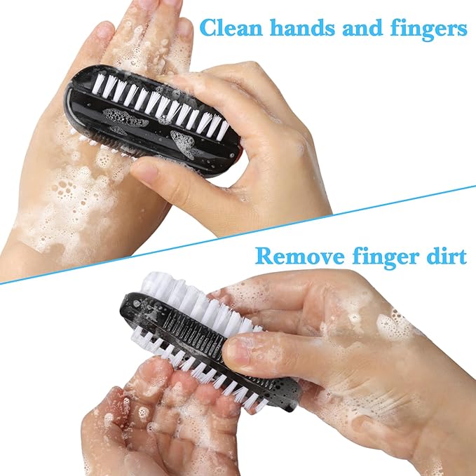 4pcs Nail Brush for Cleaning Fingernails, Nail Brushes for Cleaning, Two Sided Nails Scrubber Brush for Men Women Fingernail Clean Up Brushes