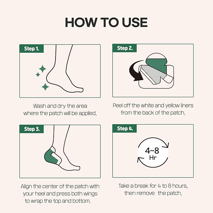 Heartleaf Peelief Foot patch 1box 8ea | Removing Dry, Cracked, and Dead Skin | Peeling Patch | Exfoliant for Peeling Off Calluses | Korean Skincare