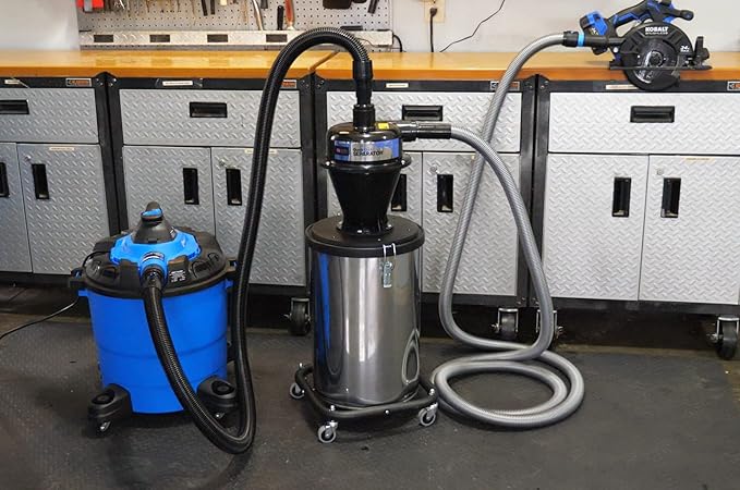 Cen-Tec Systems Quick Click Dust Collection Separator with 8 Ft. Hose