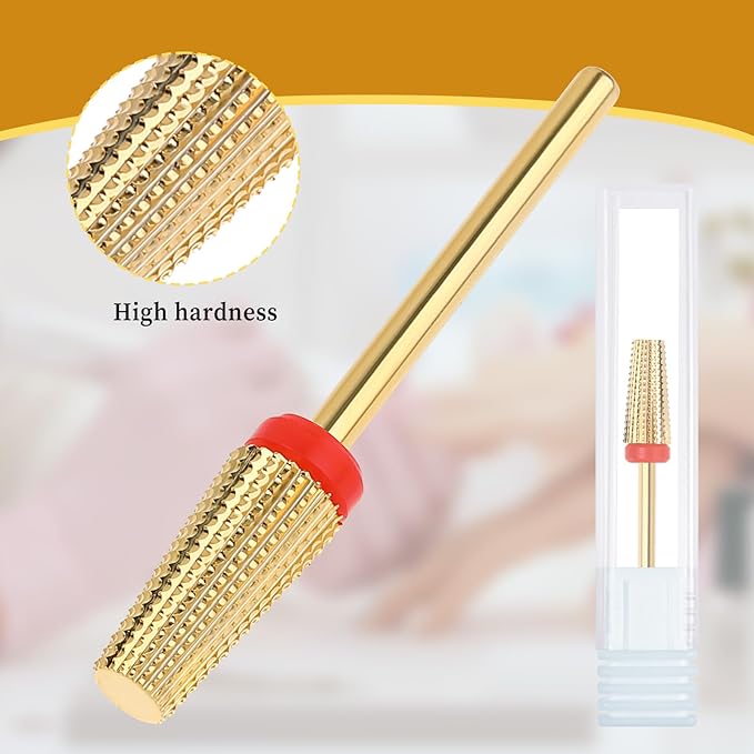 5 in 1 Nail Drill Bits Carbide Tungsten Nail Bits Two Way Rotate Professional Advanced Safety Bits Electric File Tool Drills Fast Remove for Manicure Pedicure Cuticle Acrylic Hard Gel Nails Polishing