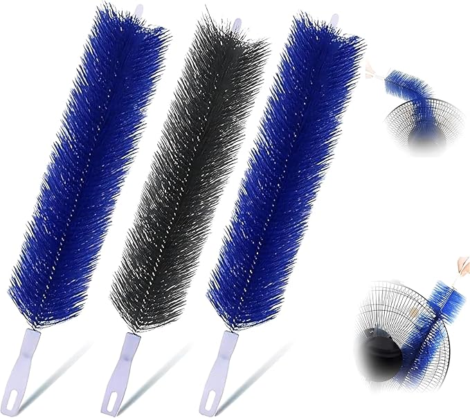3pc Flexible Cleaner Brush (Non-disassembly Cleaning) Bendable Dusting Brush for Electric and Blind,Bendable Microfiber Crevice Dust Collector,Fan Duster for Standing Vent Cleaner