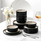 vancasso Plates and Bowls Sets, Ceramic Dinnerware Sets Stoneware Kitchen - Image 8