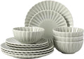 Gibson Elite Peach Orchard 12-Piece New Bone China Dinnerware Set Service by GibsonHomewares