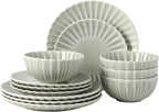 Gibson Elite Peach Orchard 12-Piece New Bone China Dinnerware Set Service by GibsonHomewares