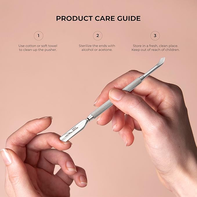 NGHIA Pusher - S-511 (Stainless Steel) | Double–Ended Ingrown Nail Treatment and Cuticle Pusher | Premium Quality for Nail Care | Ergonomic Design | Suitable for Professional & Home Use