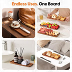 Small Solid Acacia Wood Serving Trays and Platters - Image 4