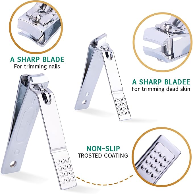 Mimi Gifts - Manicure Set – 7-Piece Stainless Steel Nail Clipper Kit for Women – Sunflower Leopard Design Travel Nail Care Gift for Mimi, Grandma – Mother’s Day Appreciation Gift